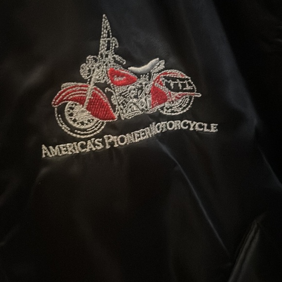 Vintage Indian Motorcycles Bomber Jacket XL Americas Pioneer Biker Gear Hogs - Picture 3 of 4